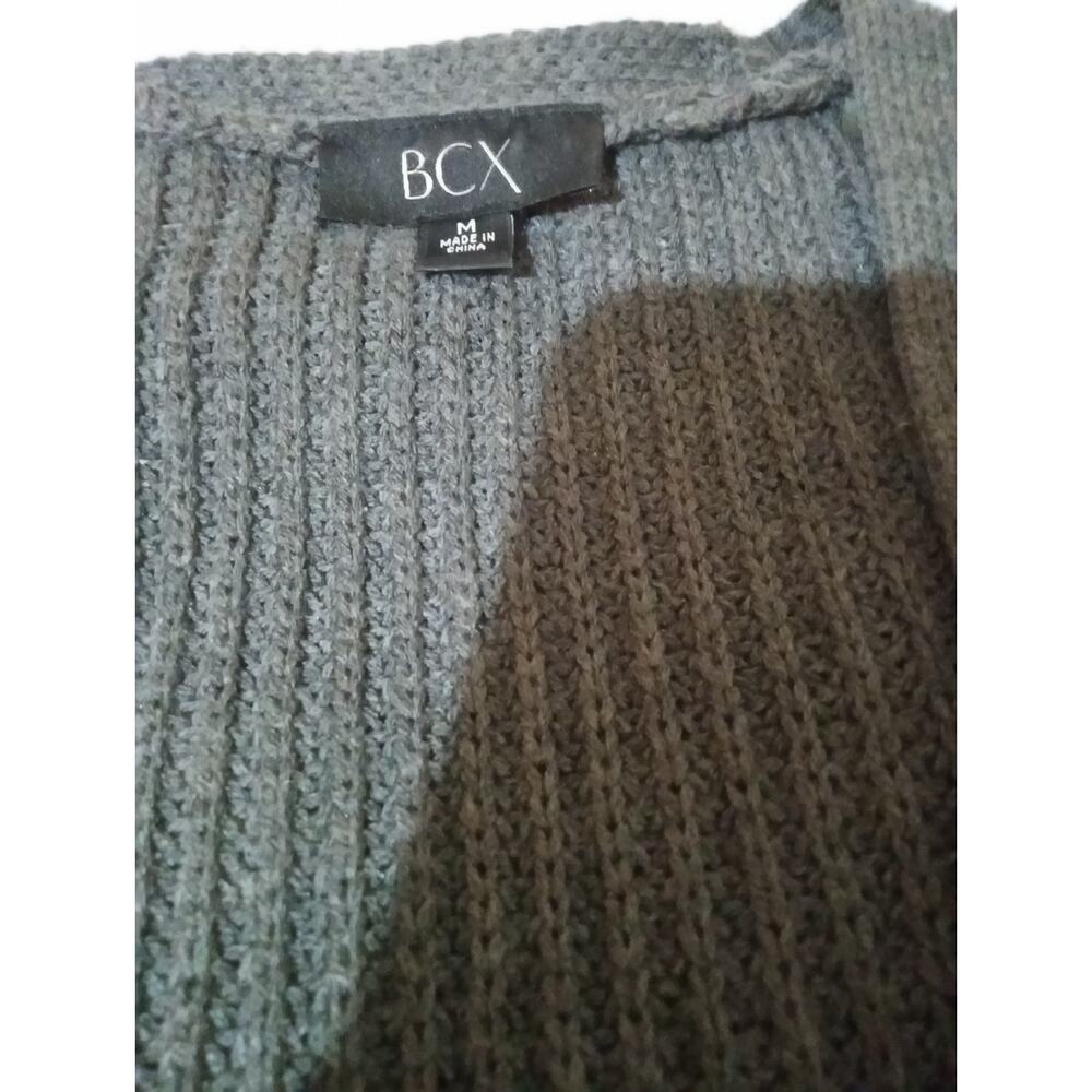 Bcx Ribbed Knit Color Block Over Sized Open Front… - image 8